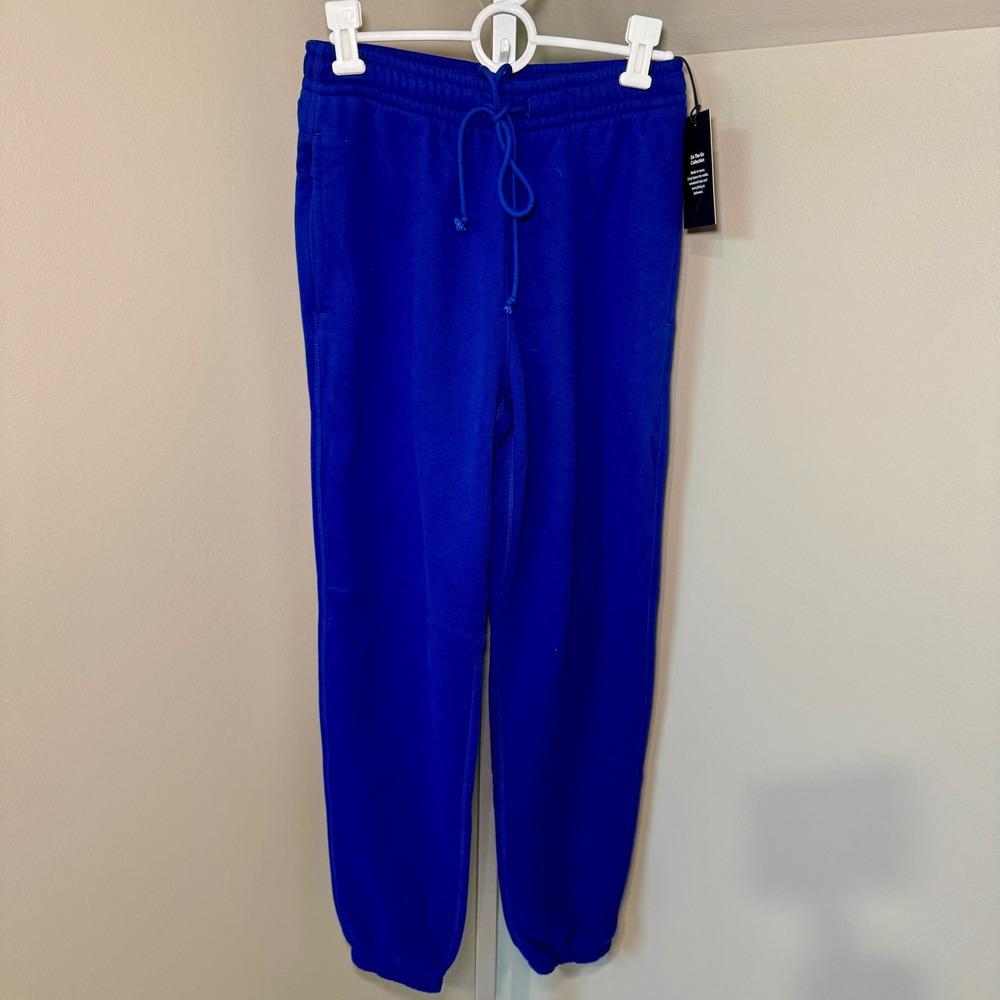 YPB Abercrombie On The Go Fleece Jogger Sweatpants Cobalt Blue Womens XS‎ New